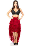 Daisy Corsets Red High Low Lace Skirt