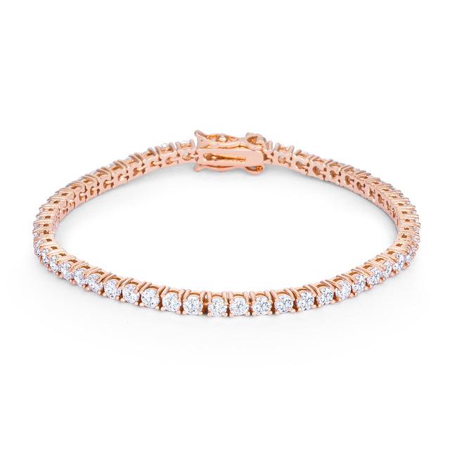 5.75ct Rose Goldtone Cubic Zirconia Tennis Bracelet - Flyclothing LLC