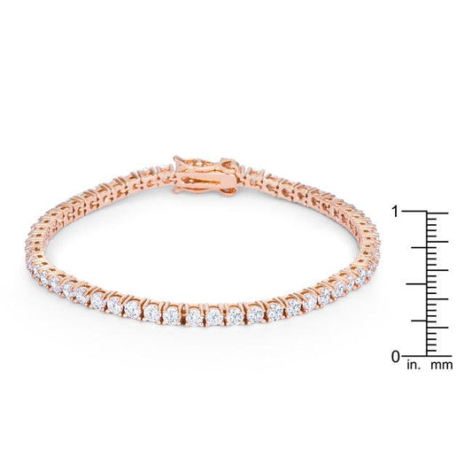 5.75ct Rose Goldtone Cubic Zirconia Tennis Bracelet - Flyclothing LLC