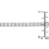 Silvertone Finish Victorian Cubic Zirconia Tennis 8 Inch Bracelet - Flyclothing LLC