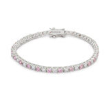 Lace Pink Cubic Zirconia Tennis Bracelet - Flyclothing LLC