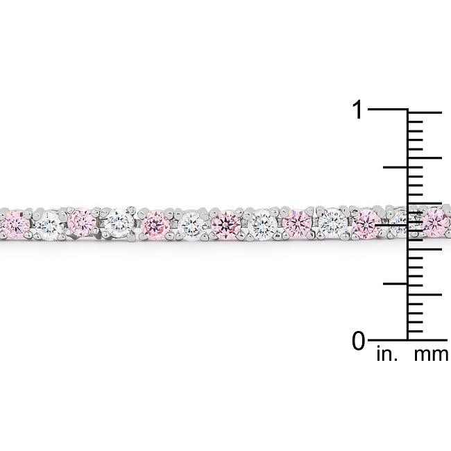 Lace Pink Cubic Zirconia Tennis Bracelet - Flyclothing LLC