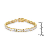 Princess Cut CZ Gold Tone Tennis Bracelet - Flyclothing LLC