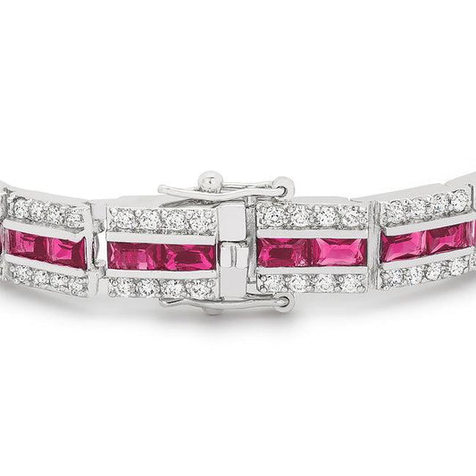 Balboa Red Cubic Zirconia Bracelet - Flyclothing LLC