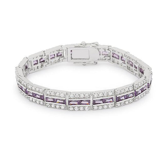 Balboa Purple Cubic Zirconia Bracelet - Flyclothing LLC