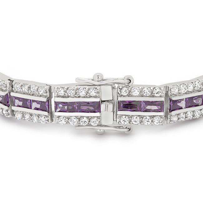 Balboa Purple Cubic Zirconia Bracelet - Flyclothing LLC