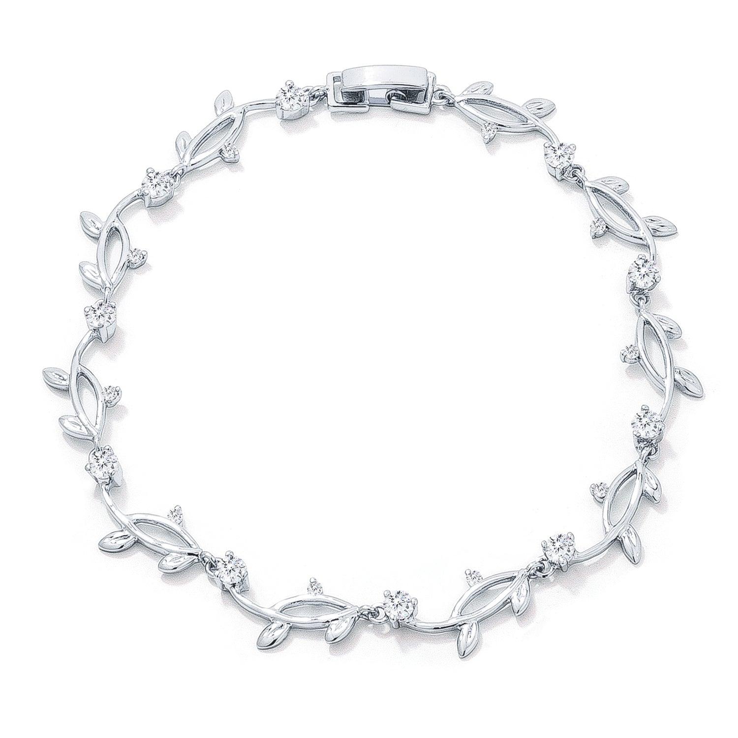 Nathans Vine Cubic Zirconia Bracelet - Flyclothing LLC