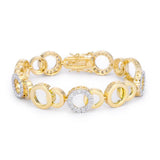 Circle Bijoux 7 Inch Two Tone Bracelet - Flyclothing LLC