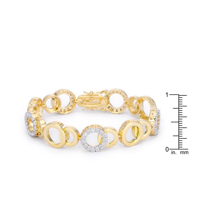 Circle Bijoux 7 Inch Two Tone Bracelet - Flyclothing LLC