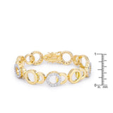 Circle Bijoux 7 Inch Two Tone Bracelet - Flyclothing LLC