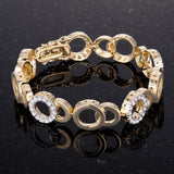 Circle Bijoux 7 Inch Two Tone Bracelet - Flyclothing LLC