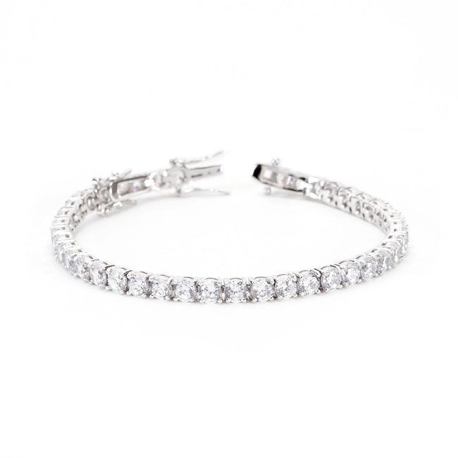 Clear Cubic Zirconia Tennis Bracelet - Flyclothing LLC