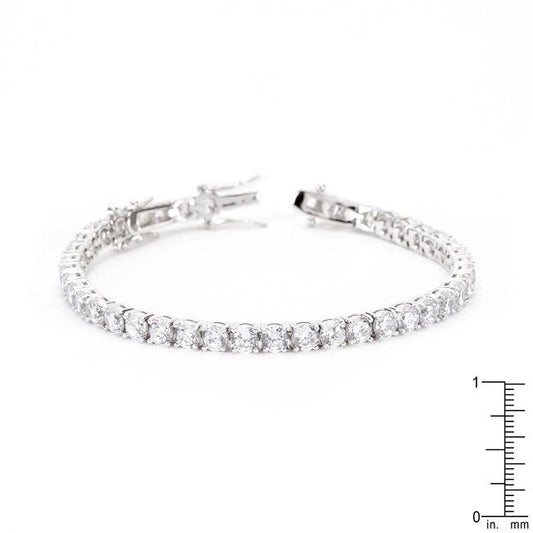 Clear Cubic Zirconia Tennis Bracelet - Flyclothing LLC