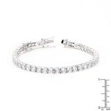 Clear Cubic Zirconia Tennis Bracelet - Flyclothing LLC