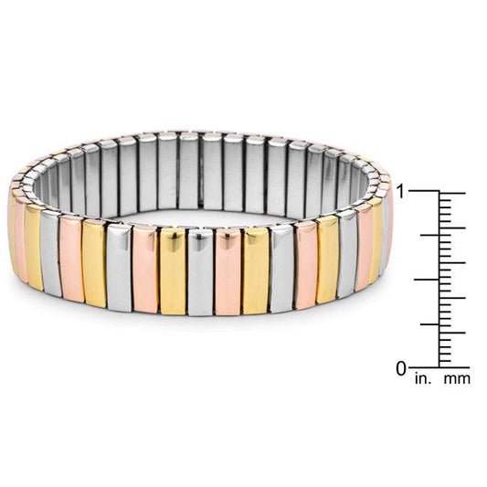 Tritone 14mm Stainless Steel Stretch Bracelet - Flyclothing LLC