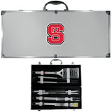 N. Carolina St. Wolfpack 8 pc Stainless Steel BBQ Set w/Metal Case - Flyclothing LLC