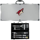 Arizona Coyotes® 8 pc Stainless Steel BBQ Set w/Metal Case - Flyclothing LLC