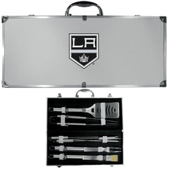 Los Angeles Kings® 8 pc Stainless Steel BBQ Set w/Metal Case - Flyclothing LLC