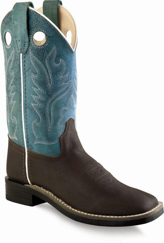 Old West Distressed Youth Ultra Flex Square Toe Boots - Old West