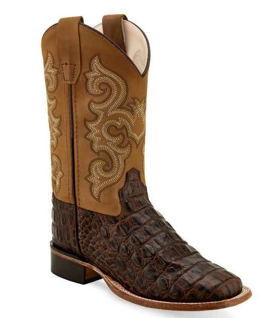 Old West Brown Gator Boots - Old West