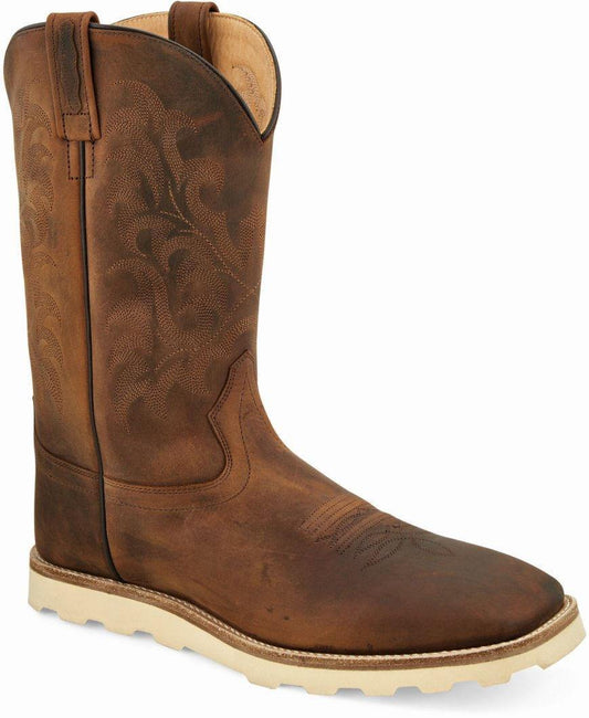 Old West Brown Mens Square Toe Boots - Old West