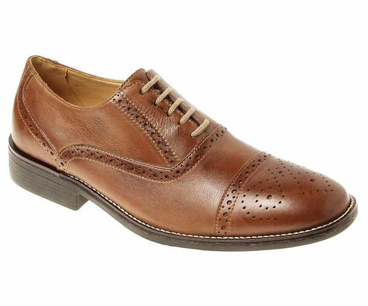 Sandro Moscoloni Barrett Tan Leather Oxford - Flyclothing LLC