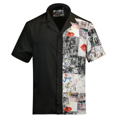 Gravity Homme Men's Weekend Shirt | Newspaper Noir