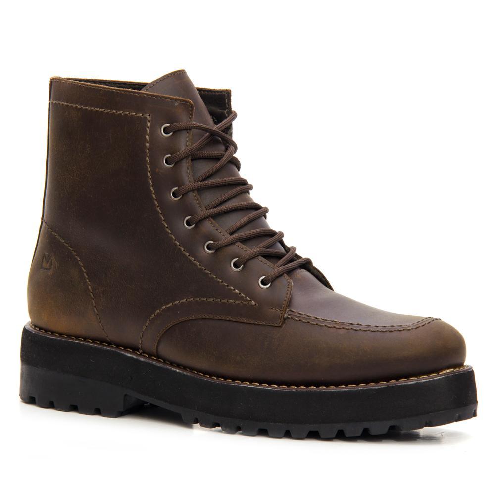 Sandro Moscoloni Mens Leather Boot Olean Dark Brown - Flyclothing LLC