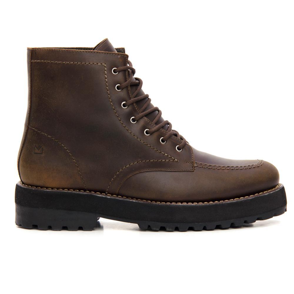 Sandro Moscoloni Mens Leather Boot Olean Dark Brown - Flyclothing LLC