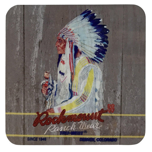 Vintage Indian Chief Western Cork-Backed Coaster - Flyclothing LLC