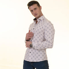 Gravity Homme Men's Long Sleeve Button Down / Pierre Rouge C13 - Flyclothing LLC