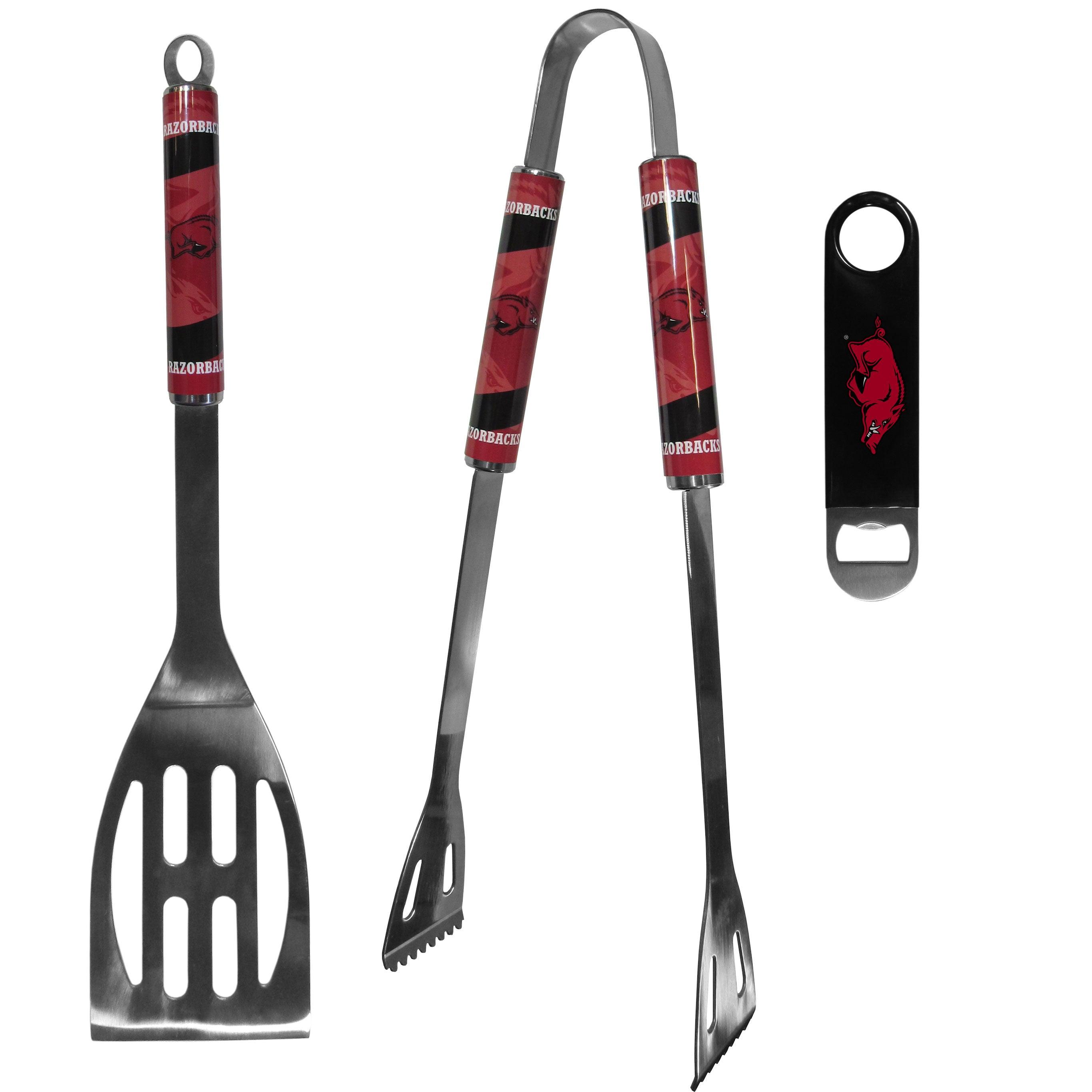 Arkansas Razorbacks 2 pc BBQ Set and Bottle Opener - Flyclothing LLC