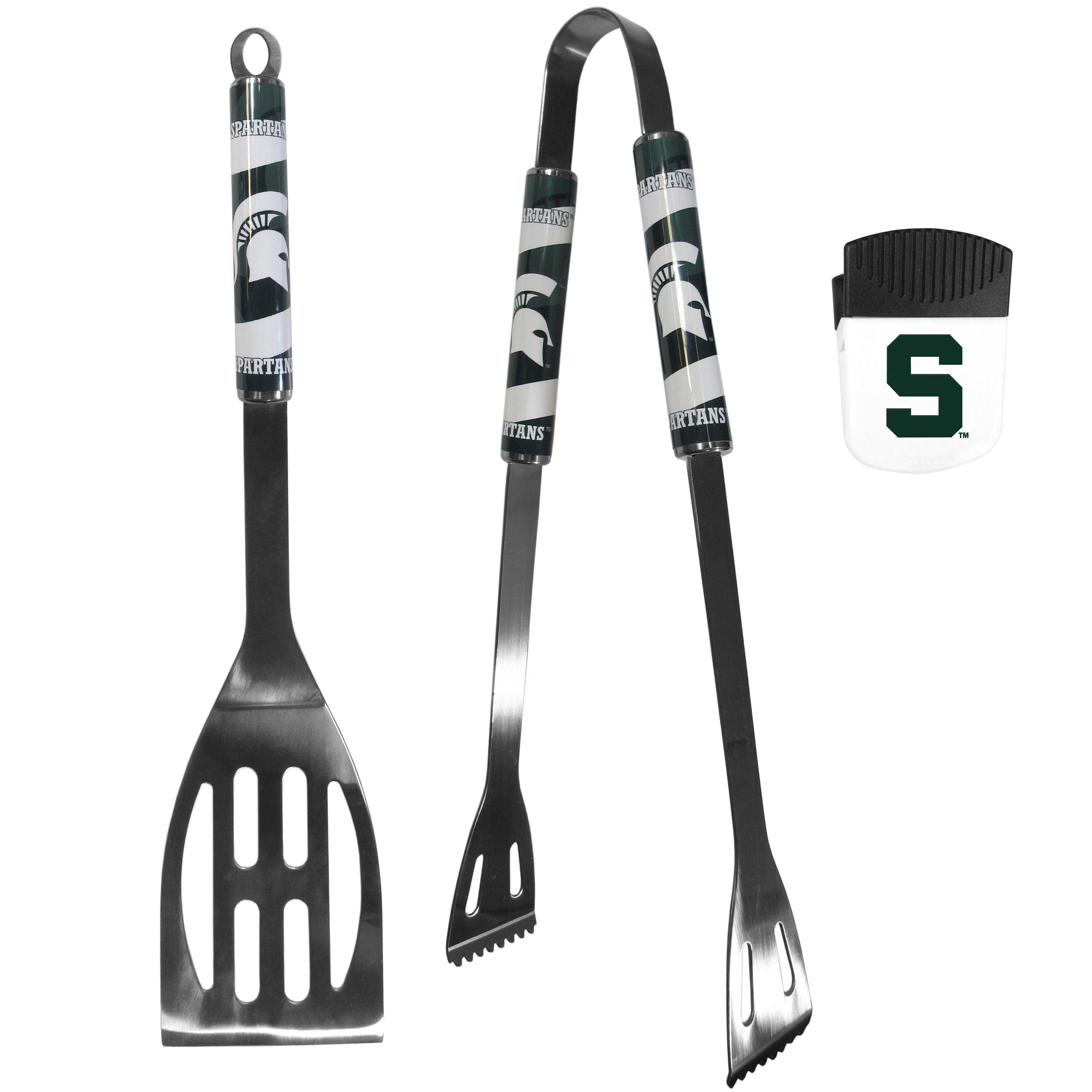 Michigan St. Spartans 2 pc BBQ Set and Chip Clip - Siskiyou Buckle