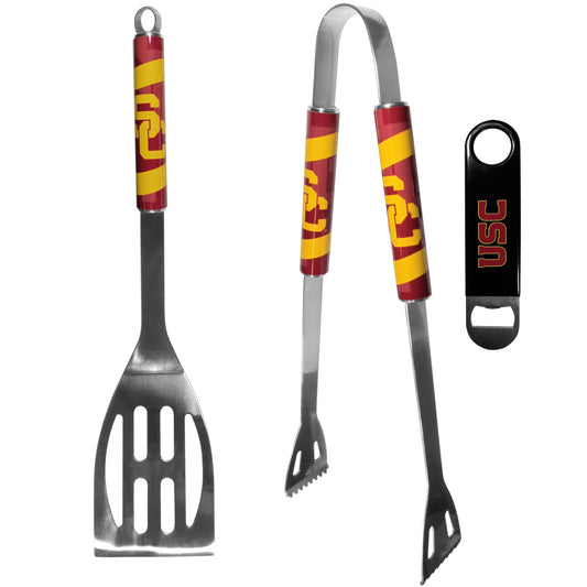 USC Trojans 2 pc BBQ Set and Bottle Opener - Flyclothing LLC