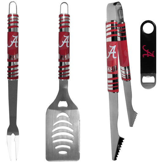 Alabama Crimson Tide 3 pc BBQ Set and Bottle Opener - Flyclothing LLC