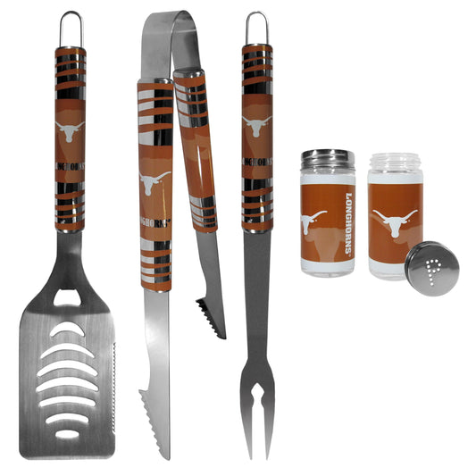 Texas Longhorns 3 pc Tailgater BBQ Set and Salt and Pepper Shaker Set - Flyclothing LLC