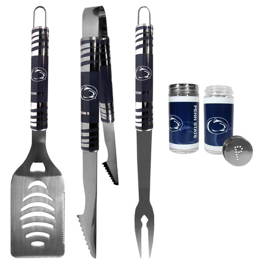 Penn St. Nittany Lions 3 pc Tailgater BBQ Set and Salt and Pepper Shaker Set - Flyclothing LLC