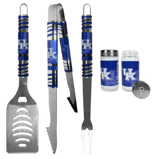 Kentucky Wildcats 3 pc Tailgater BBQ Set and Salt and Pepper Shaker Set - Flyclothing LLC