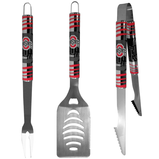 Ohio St. Buckeyes 3 pc Tailgater BBQ Set - Flyclothing LLC