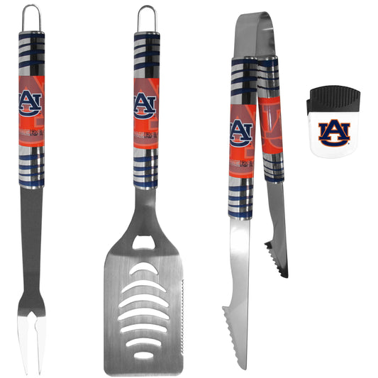 Auburn Tigers 3 pc BBQ Set and Chip Clip - Flyclothing LLC