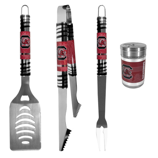 S. Carolina Gamecocks 3 pc Tailgater BBQ Set and Season Shaker - Flyclothing LLC