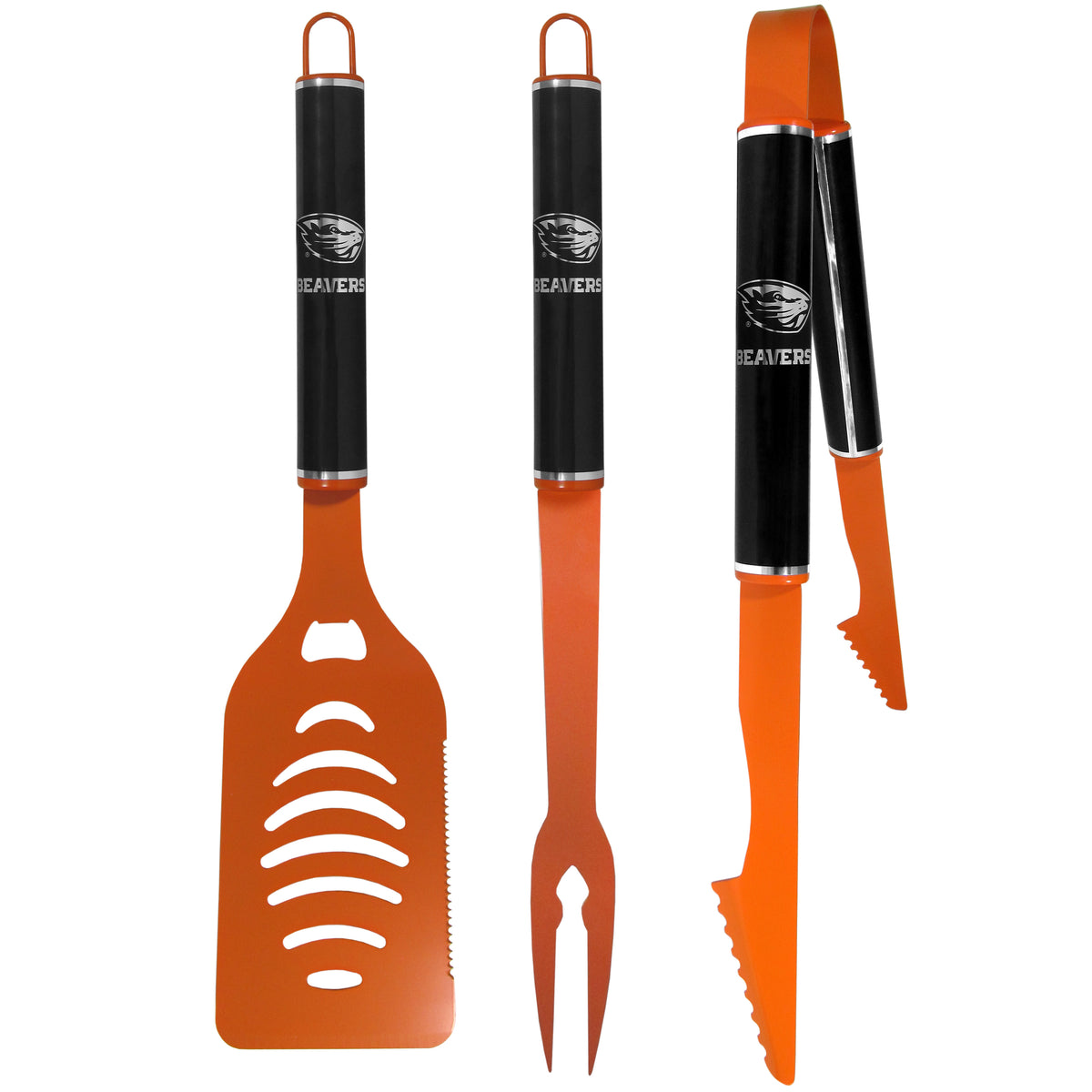 Oregon St. Beavers 3 pc Color and Black BBQ Set