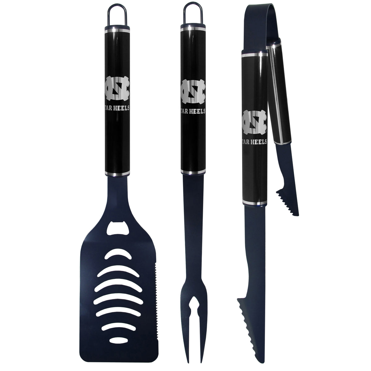 N. Carolina Tar Heels 3 pc Color and Black BBQ Set