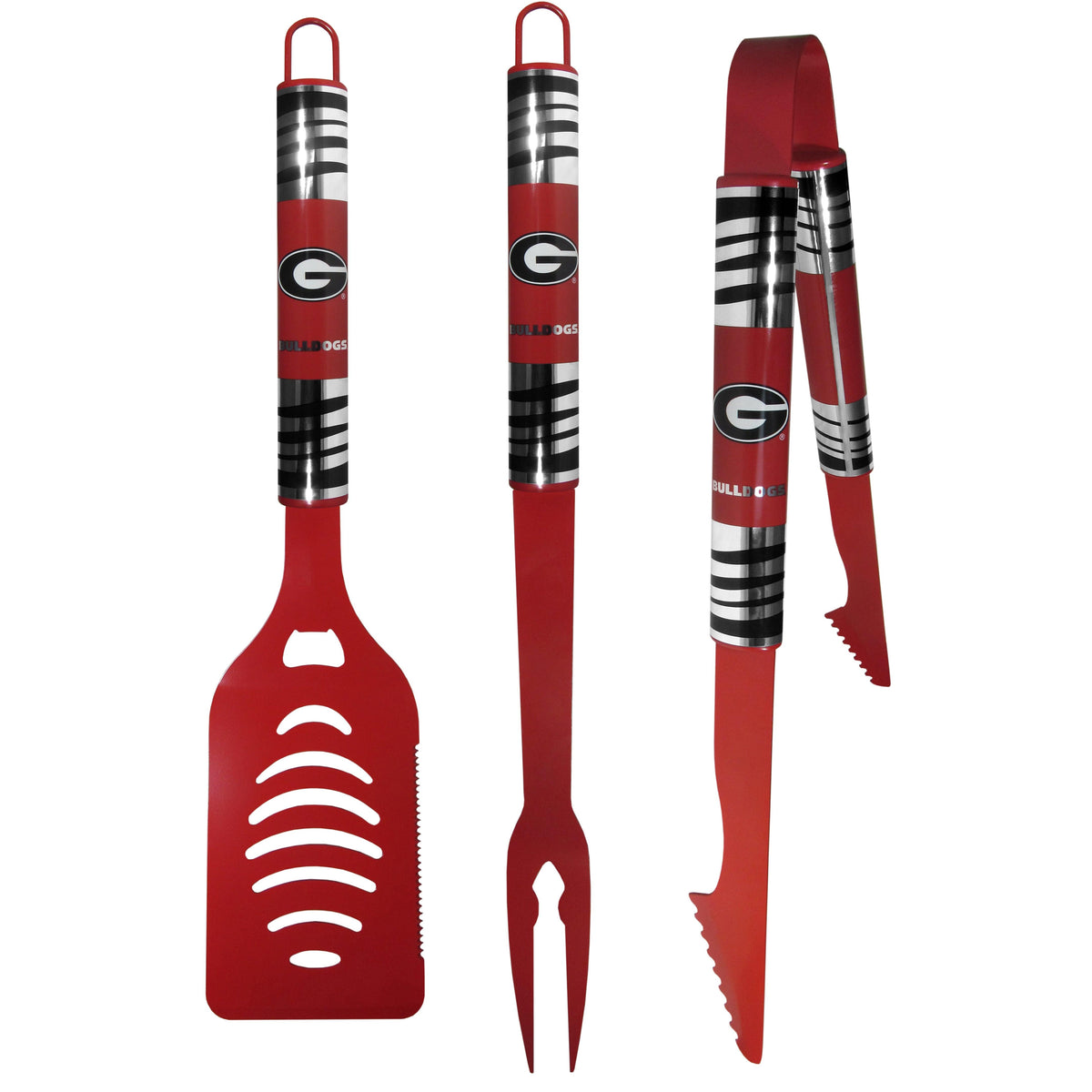 Georgia Bulldogs 3 pc Color BBQ Tool Set