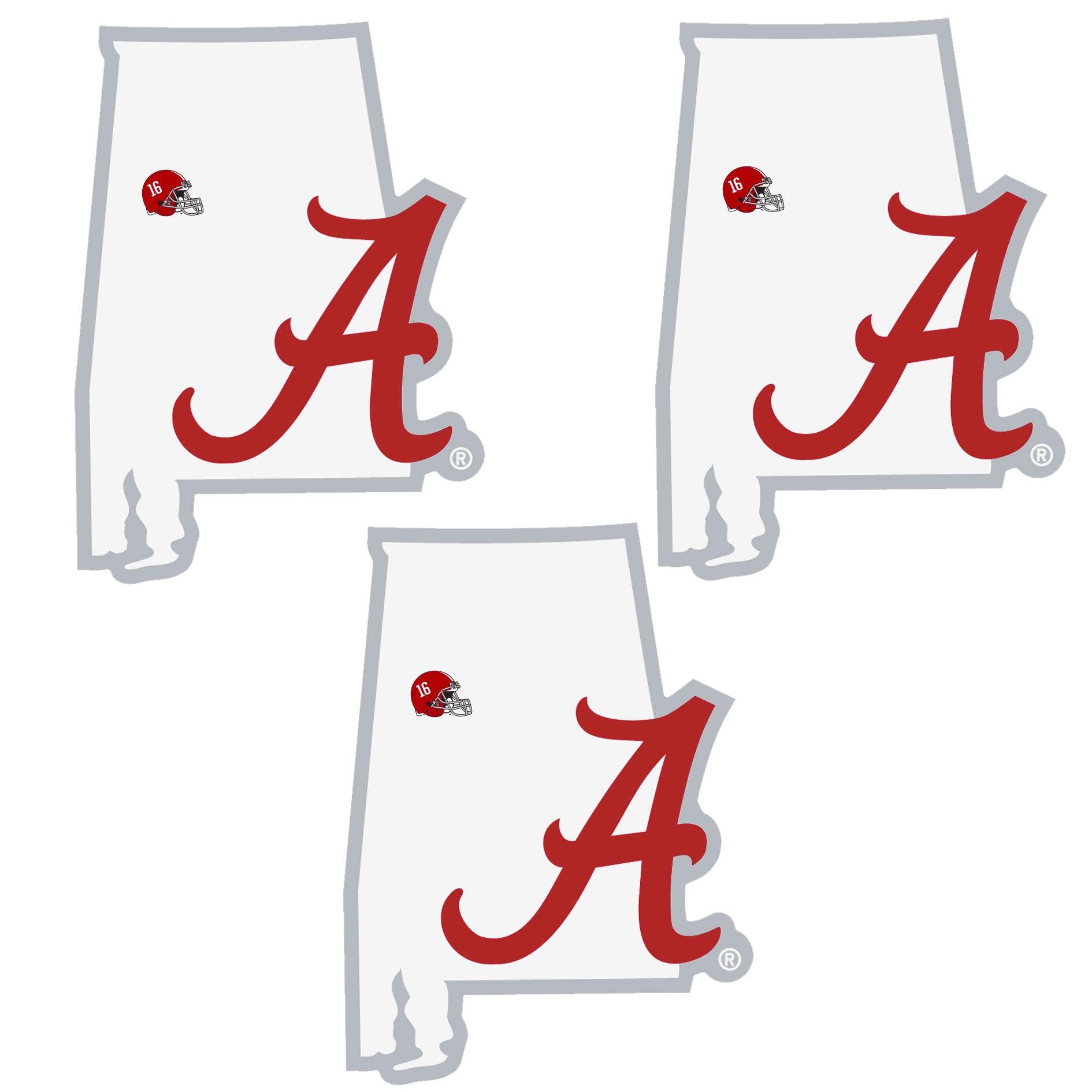 Alabama Crimson Tide Home State Decal, 3pk - Flyclothing LLC