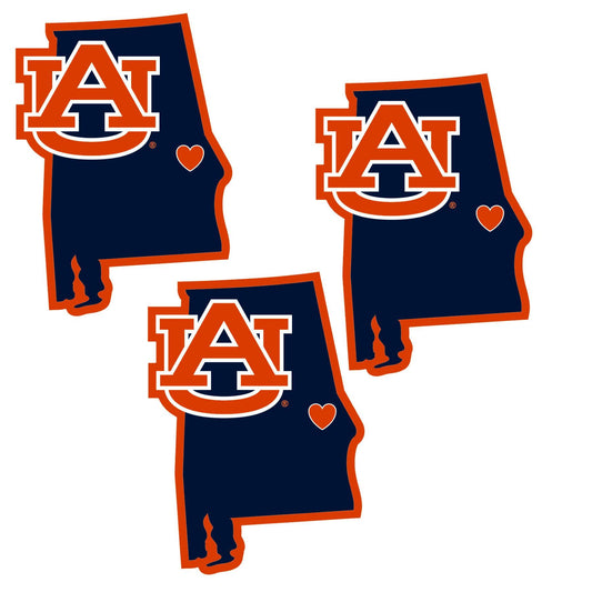 Auburn Tigers Home State Decal, 3pk - Siskiyou Buckle