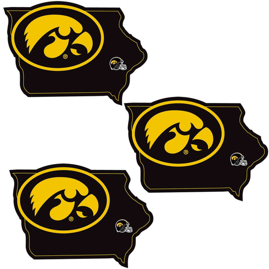 Iowa Hawkeyes Home State Decal, 3pk - Siskiyou Buckle