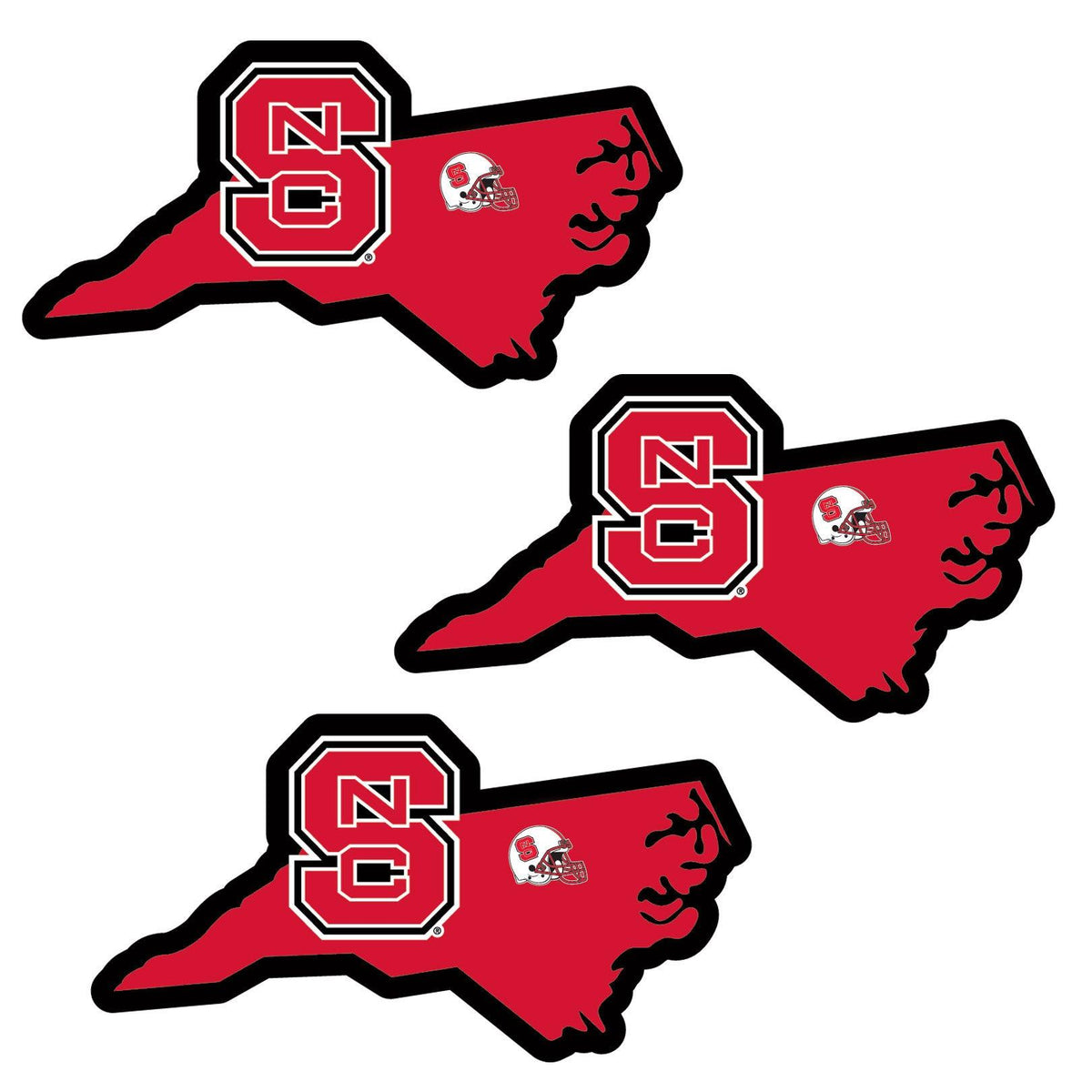 N. Carolina St. Wolfpack Home State Decal, 3pk - Flyclothing LLC