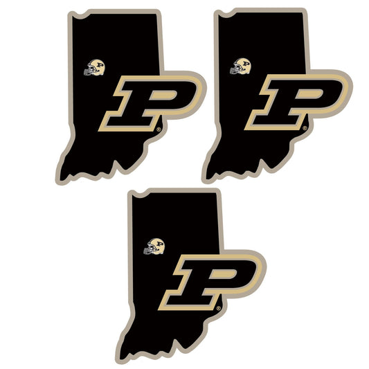 Purdue Boilermakers Home State Decal, 3pk - Siskiyou Buckle