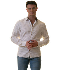 Gravity Homme Men's Long Sleeve Button Down / Dominic C4 - Flyclothing LLC